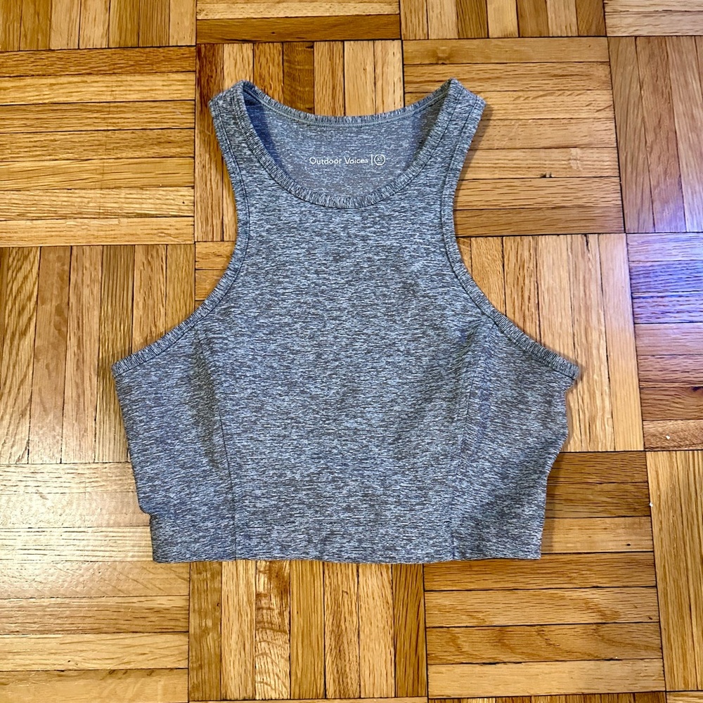 NWOT Outdoor Voices Gray Sports Bra sz XS